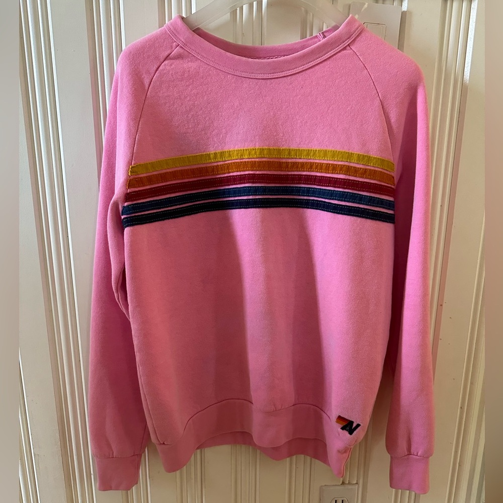 AVIATOR NATION 5 STRIPE CREW SWEATSHIRT